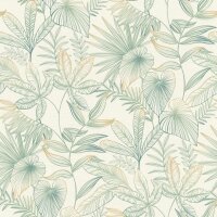 Vliestapete Gr&uuml;n Bl&auml;tter-Zweige Landhausstil...