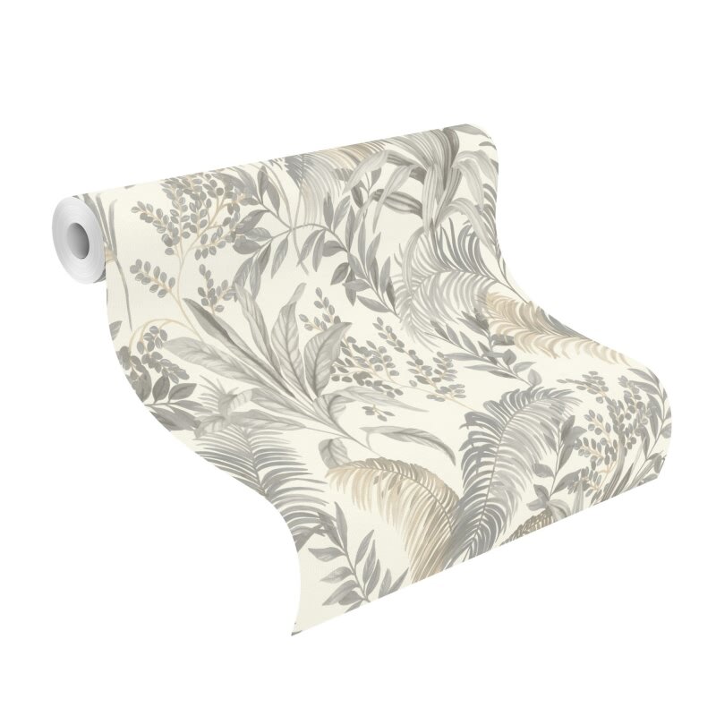 Vliestapete Grau Blätter-Zweige Florentine IV Rasch Florentine IV (KG-176278)