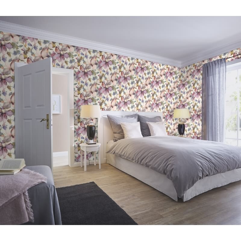 Vliestapete Lila Blumen Florentine IV Rasch Florentine IV (KG-176282)