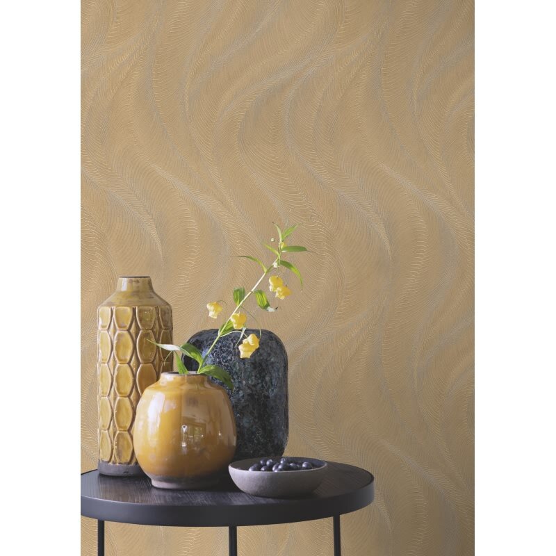Vliestapete Gold Streifen, modernes Design Rasch Incanto (KG-176292)