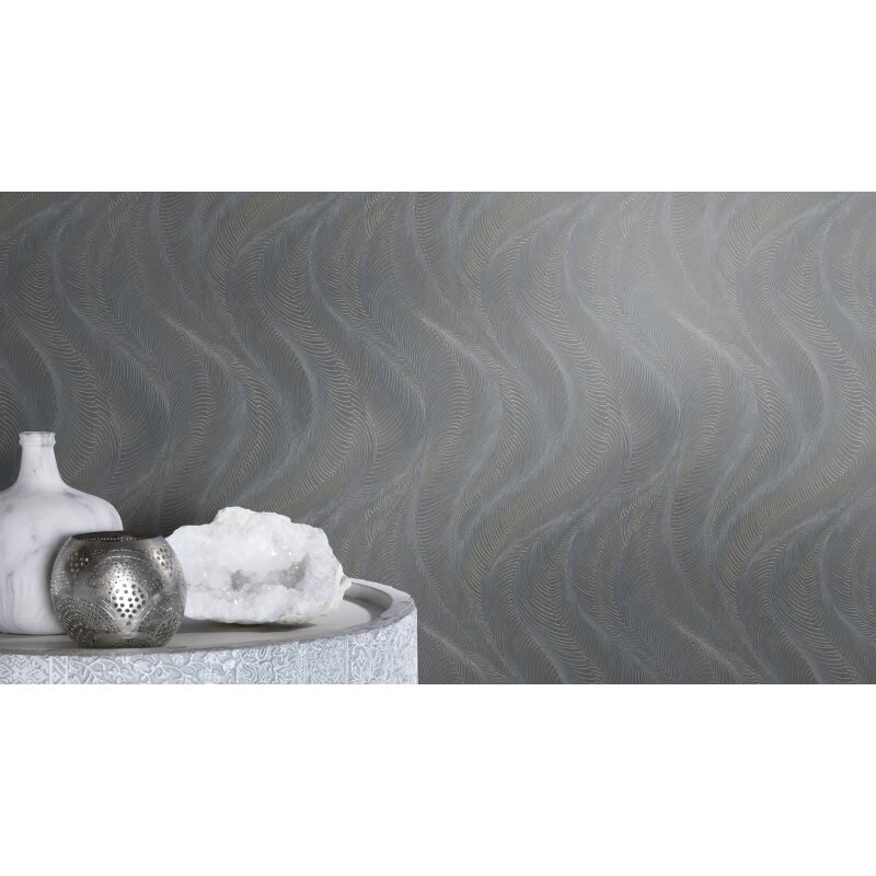 Vliestapete Blau Streifen, klassische Moderne Rasch Incanto (KG-176294)