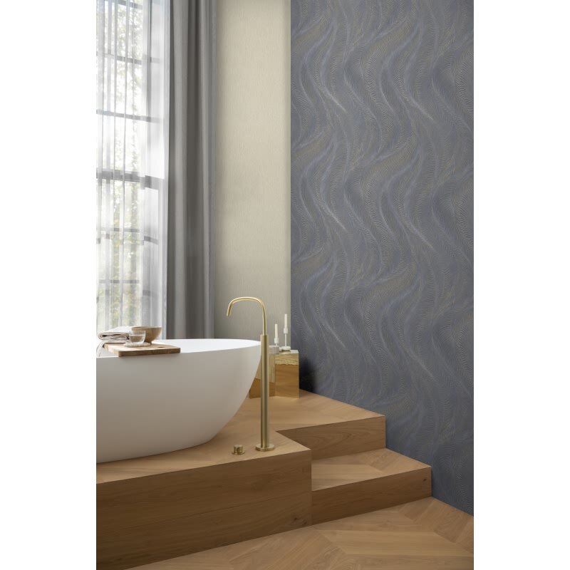 Vliestapete Blau Streifen, klassische Moderne Rasch Incanto (KG-176294)