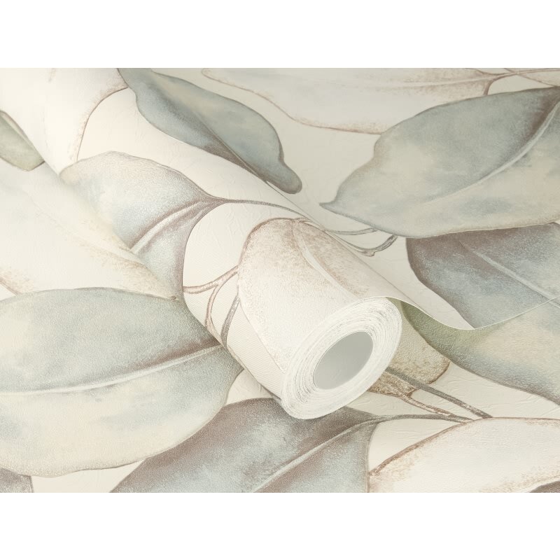 Vliestapete Beige Blätter-Zweige zeitgenössische Ästhetik Rasch Incanto (KG-176297)