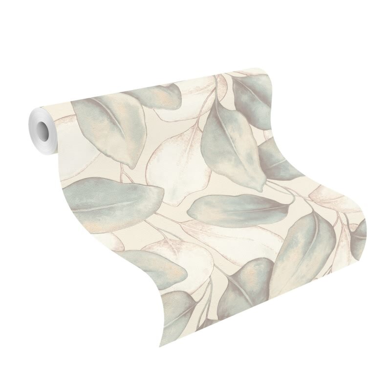 Vliestapete Beige Blätter-Zweige zeitgenössische Ästhetik Rasch Incanto (KG-176297)