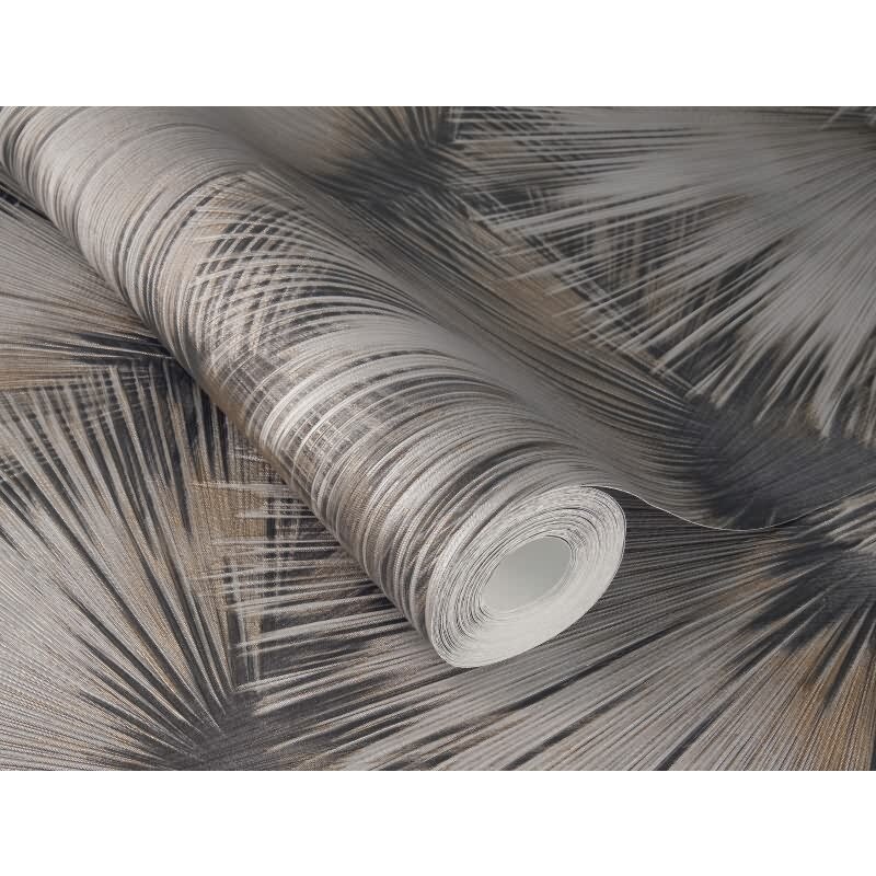 Vliestapete Grau Streifen, zeitgenössische Ästhetik Rasch Struktur Incanto (KG-176301)