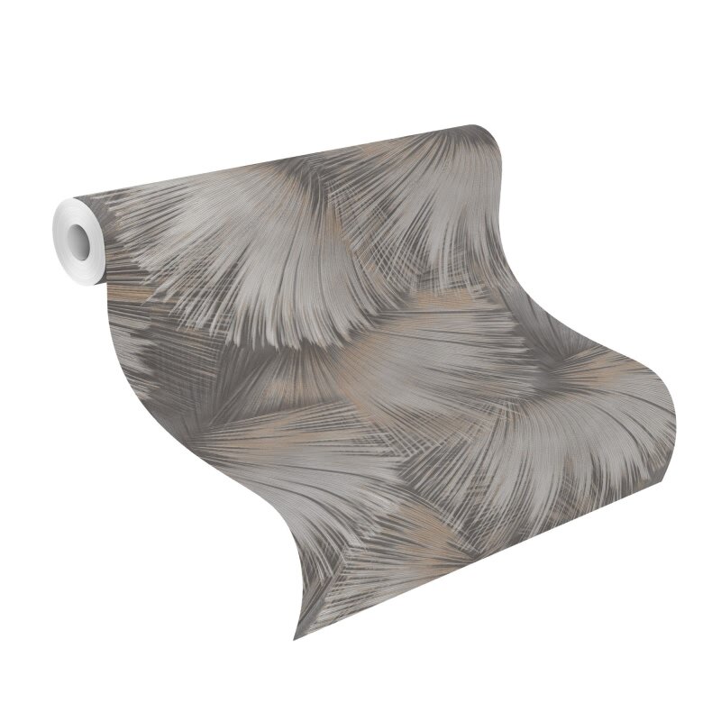 Vliestapete Grau Streifen, zeitgenössische Ästhetik Rasch Struktur Incanto (KG-176301)