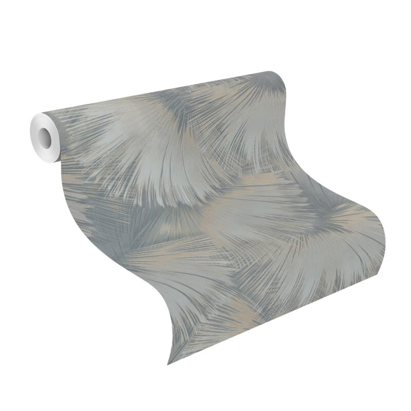 Vliestapete Grau Streifen, modernes Design Rasch Glitzer Incanto (KG-176304)