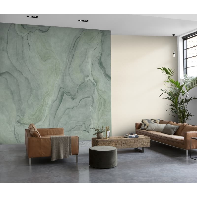 Vliestapete Grün Digitaldruck zeitgenössische Ästhetik Rasch Incanto (KG-176305)