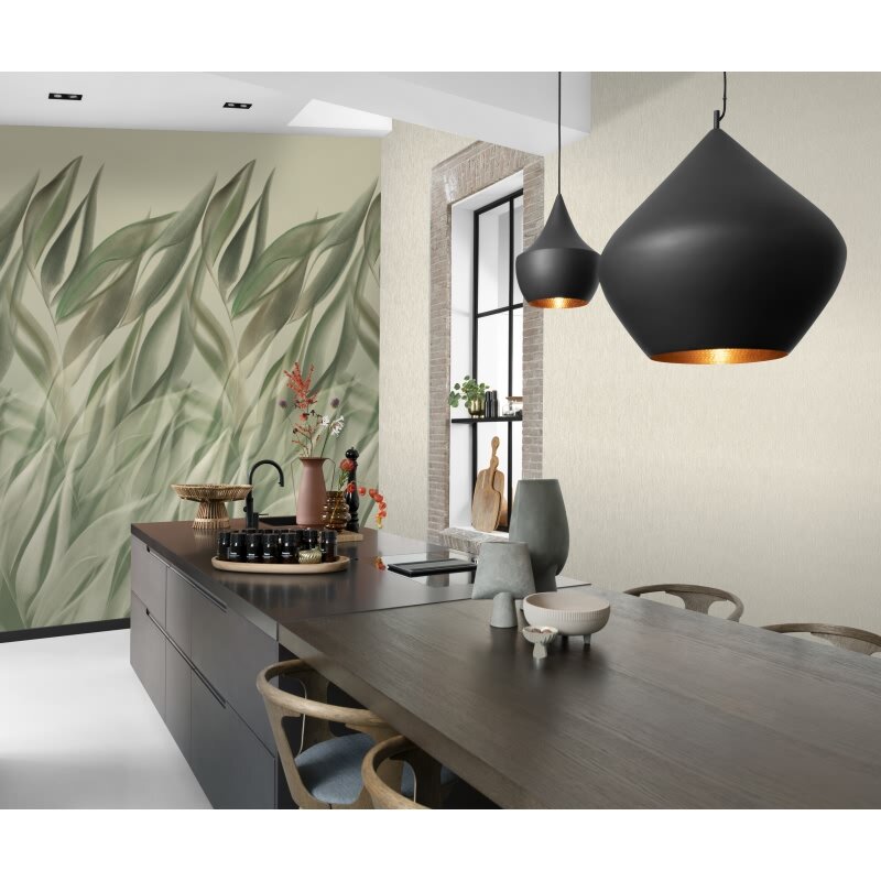 Vliestapete Grün Digitaldruck zeitgenössische Ästhetik Rasch Blätter Incanto (KG-176309)