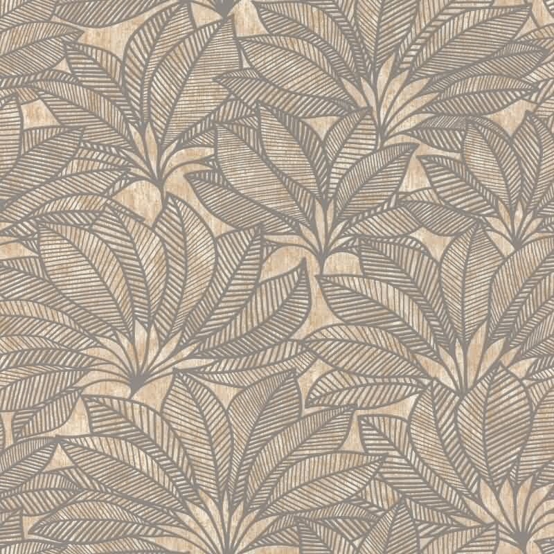 Vliestapete Braun Blätter-Zweige Art-Déco Flair Rasch Deco Style (KG-176325)