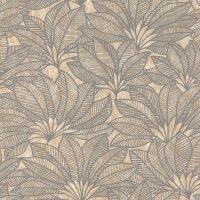 Vliestapete Braun Bl&auml;tter-Zweige Art-D&eacute;co...