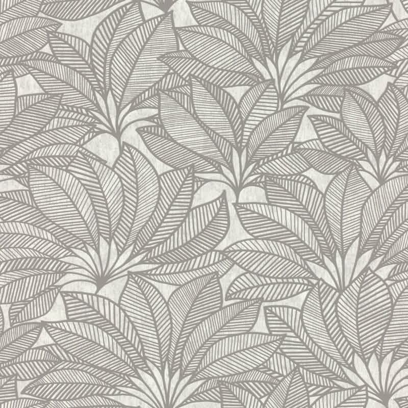 Vliestapete Grau Blätter-Zweige Vintage Eleganz Rasch Deco Style (KG-176326)