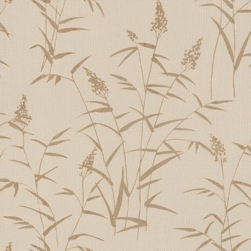 Vliestapete Beige Blätter-Zweige klassisches Deco Design Rasch Botanical Deco Style (KG-176327)