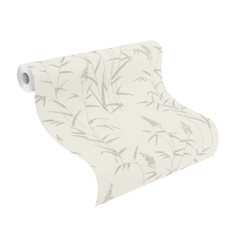 Vliestapete Weiß Blätter-Zweige Art-Déco Flair Rasch Deco Style (KG-176329)