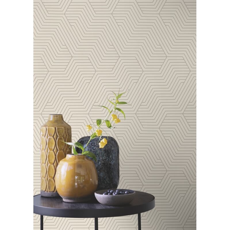 Vliestapete Beige Grafik-Geometrie klassisches Deco Design Rasch Deco Style (KG-176331)