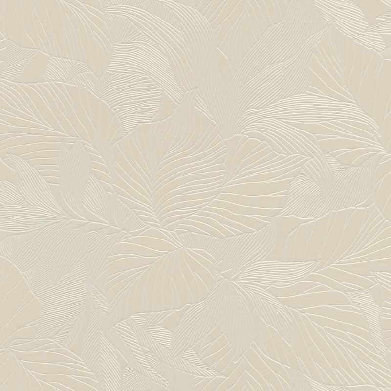 Vliestapete Beige Blätter-Zweige Art-Déco Flair Rasch Glitzer Deco Style (KG-176353)