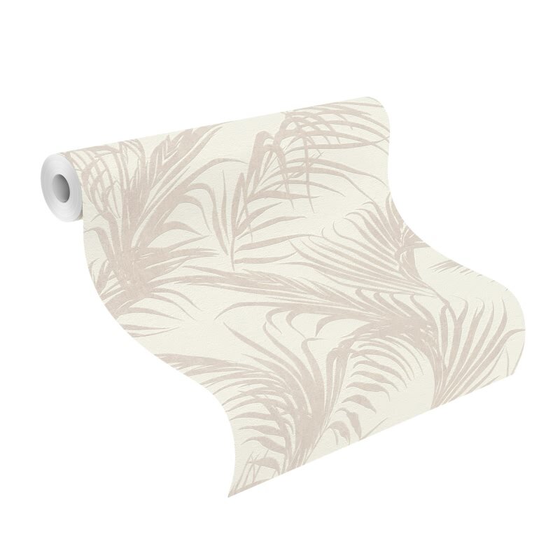 Vliestapete Greige Blätter-Zweige zeitlose Dekoration Rasch Deco Style (KG-176356)