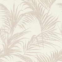 Vliestapete Greige Bl&auml;tter-Zweige zeitlose...