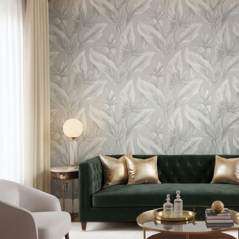 Whisper Blumen / Floral Kollektion Grau (KG-176756)