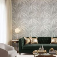 Whisper Blumen / Floral Kollektion Grau (KG-176756)