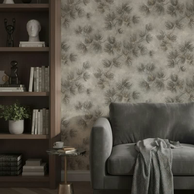 Blumen / Floral in Grau - Whisper (KG-176776)