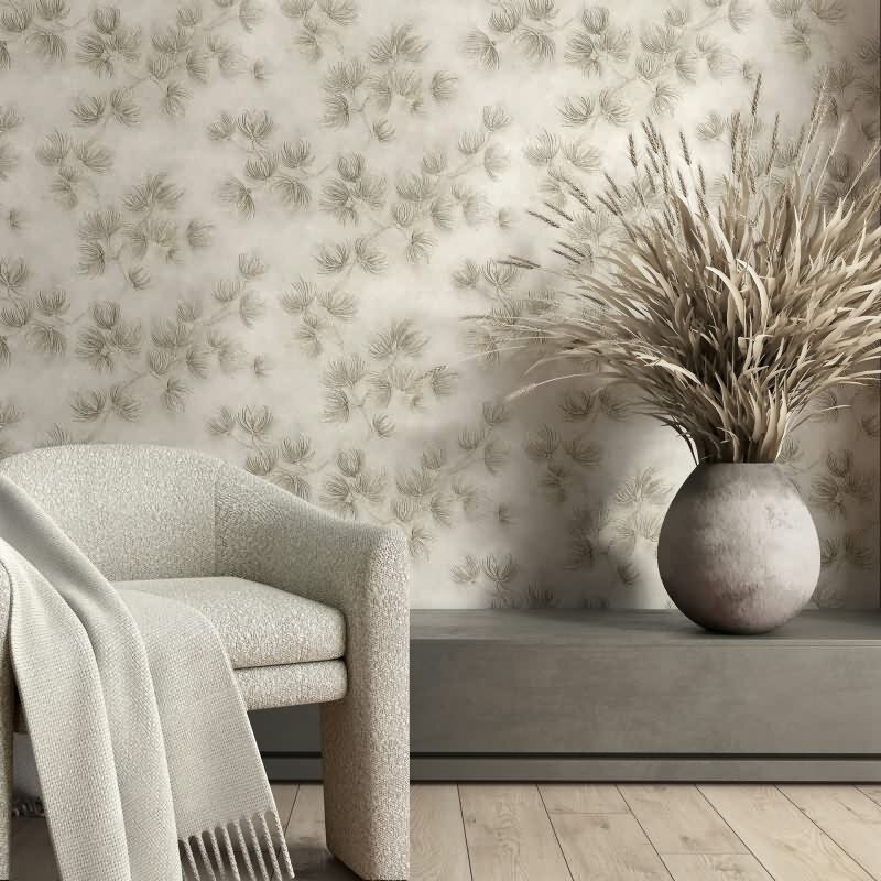 Beige Whisper Qualitaet Blumen / Floral (KG-176779)