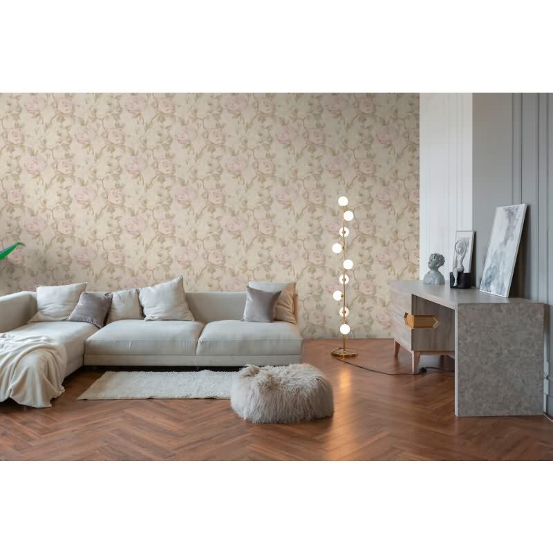 AS-Creations Pintwalls III: Vliestapete mit Blumen / Floral-Design in Beige (KG-176948)