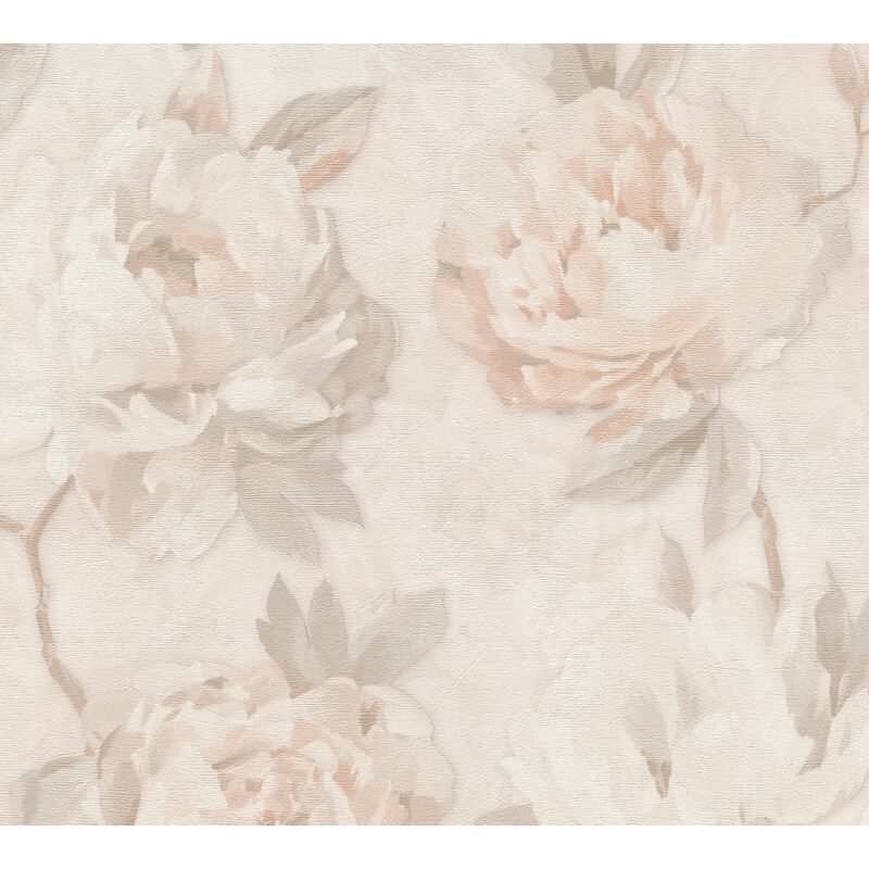 AS-Creations Pintwalls III: Vliestapete mit Blumen / Floral-Design in Beige (KG-176949)