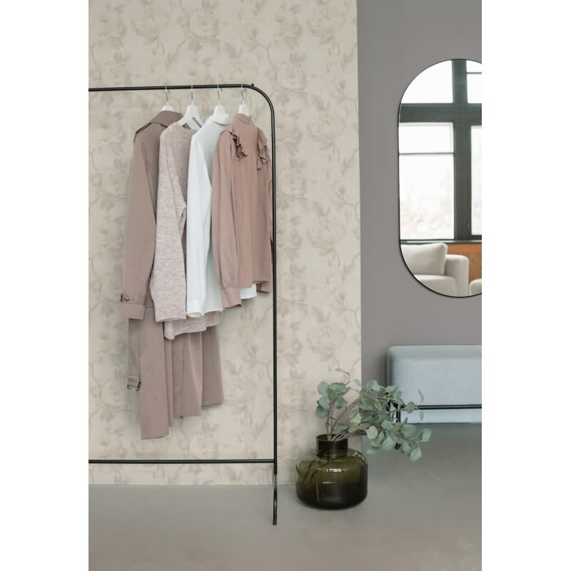 Premium Vliestapete Blumen / Floral Grau mit Weiß - Pintwalls III (KG-176950)