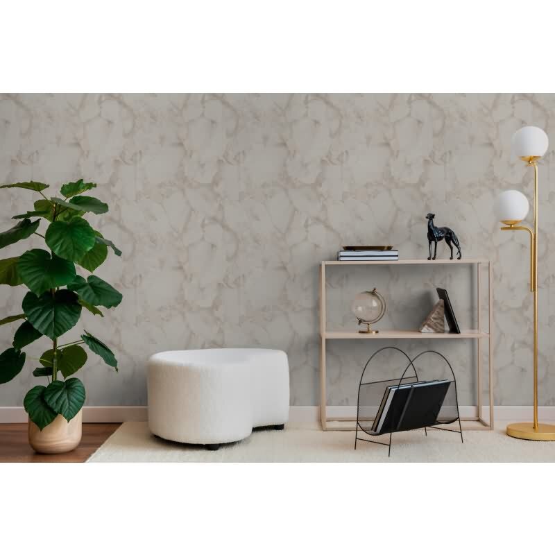 Hochwertige Vliestapete Marmor Beige & Weiß - Pintwalls III (KG-176952)