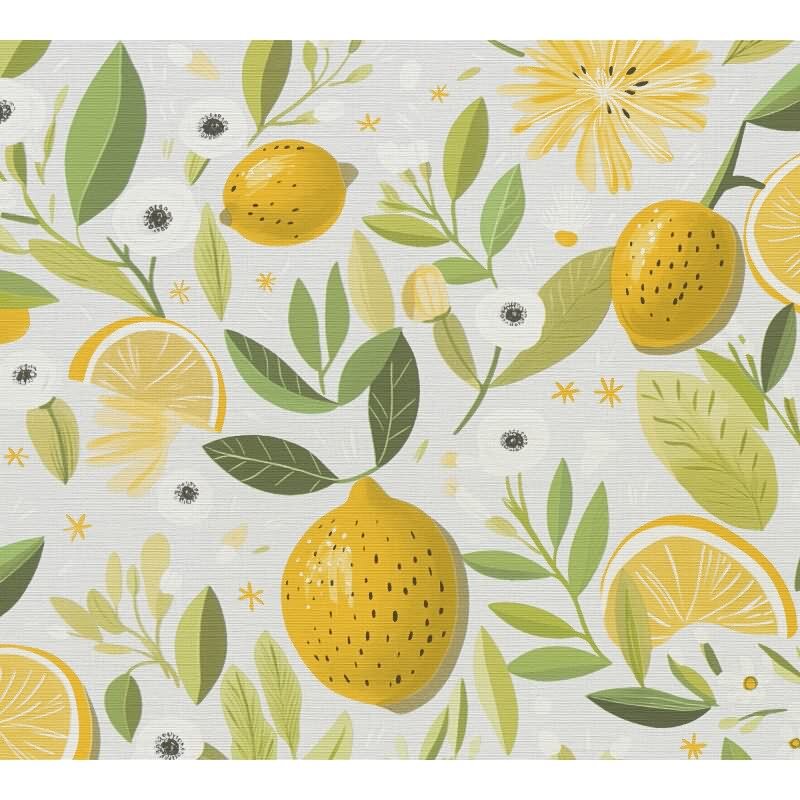 Edle Vliestapete mit Blumen / Floral in Gelb & Grau (Pintwalls III) (KG-176953)