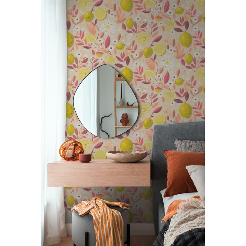 Stilvolle Blumen / Floral-Tapete Beige mit Gelb aus Pintwalls III (KG-176955)