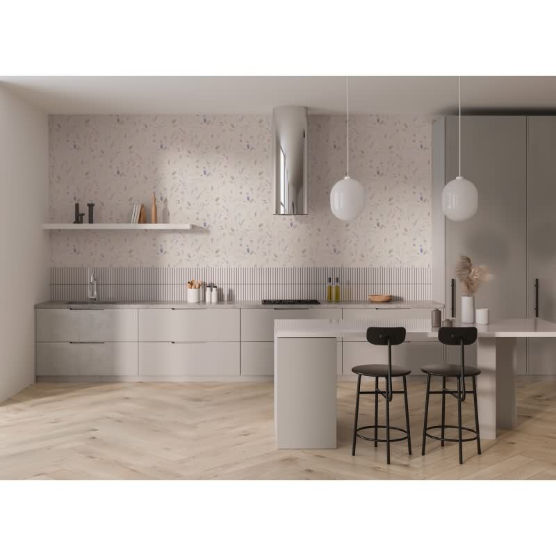 Blumen / Floral-Muster Vliestapete im Weiß-Ton - Pintwalls III Serie (KG-176957)