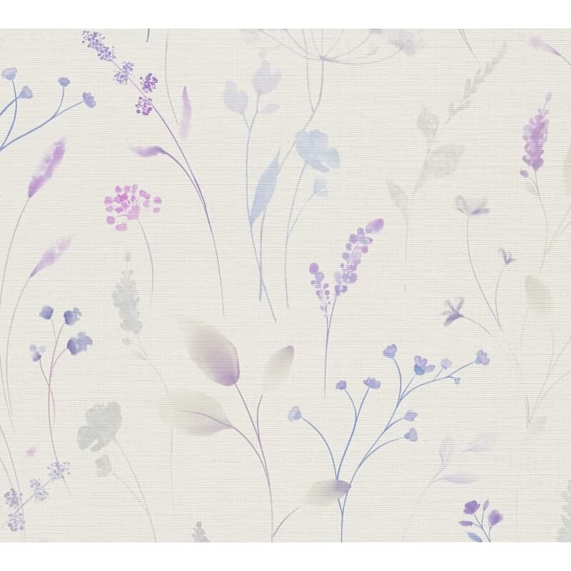 Blumen / Floral-Muster Vliestapete im Weiß-Ton - Pintwalls III Serie (KG-176957)