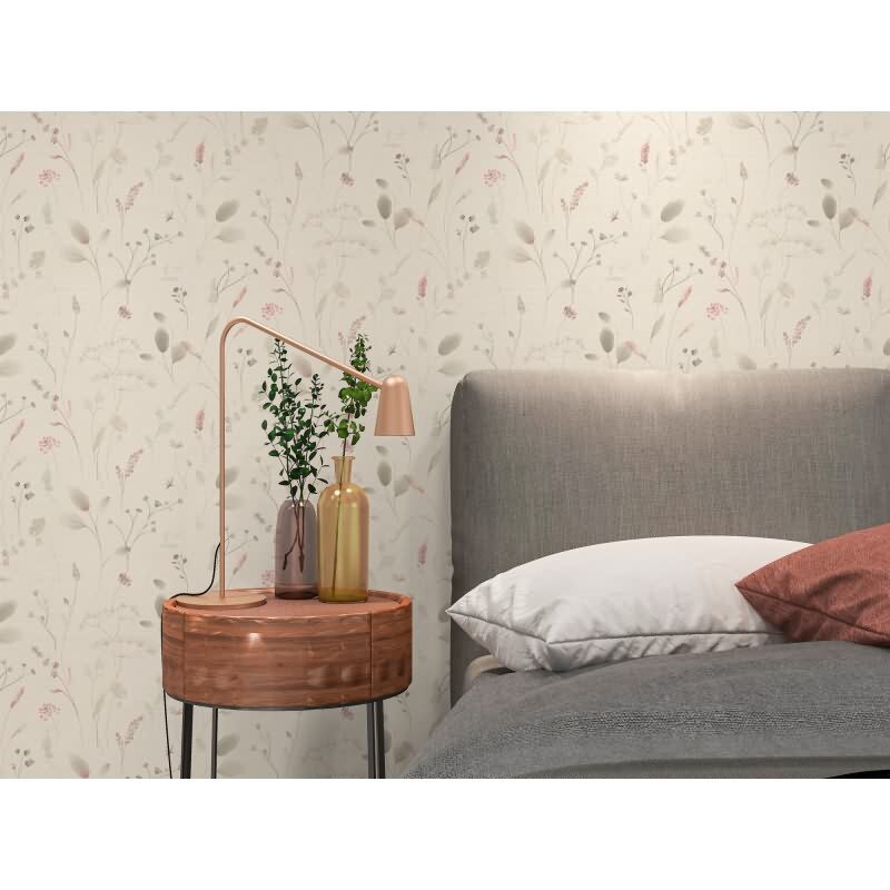 Weiß Blumen / Floral-Design Vliestapete - Pintwalls III Kollektion (KG-176958)