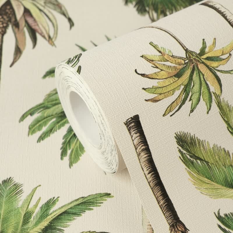 Premium Vliestapete Bäume & Wald Beige mit Grün - Pintwalls III (KG-176959)