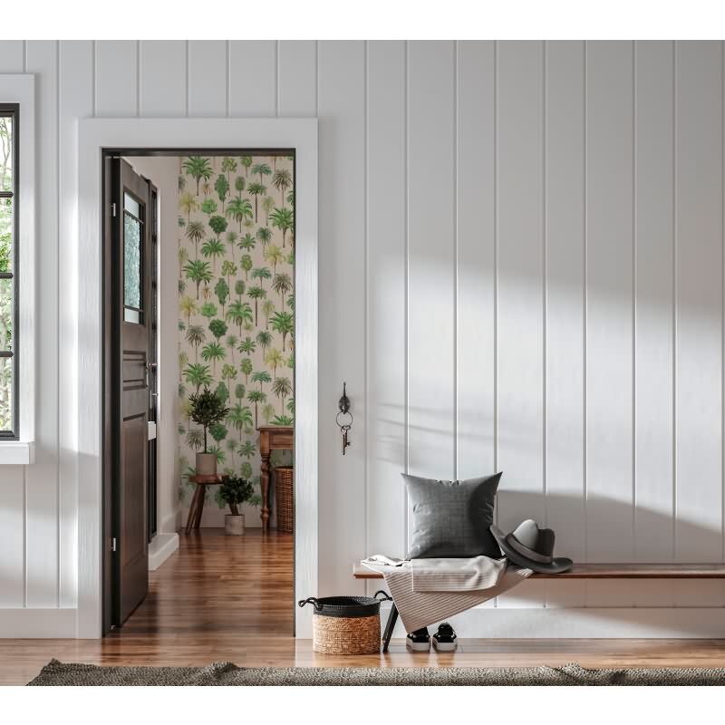 Premium Vliestapete Bäume & Wald Beige mit Grün - Pintwalls III (KG-176959)