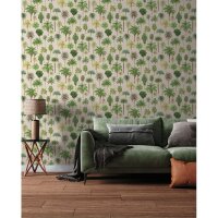 Premium Vliestapete B&auml;ume &amp; Wald Beige mit...