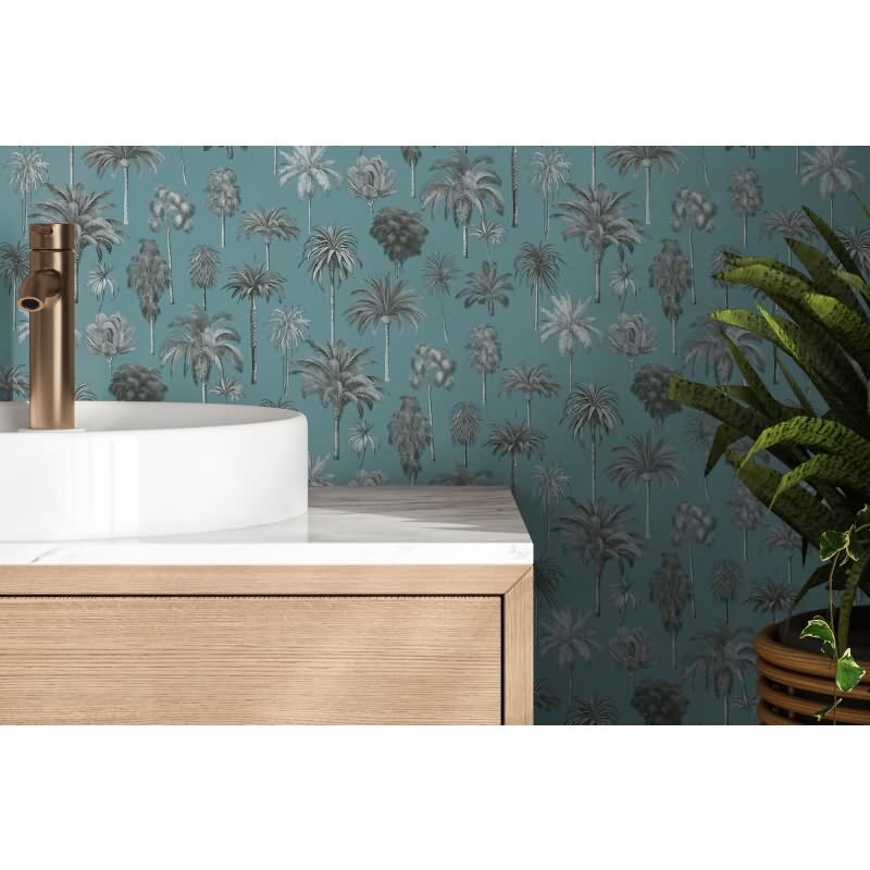 Bäume & Wald-Muster Vliestapete im Blau-Ton - Pintwalls III Serie (KG-176962)