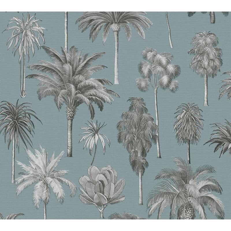 Bäume & Wald-Muster Vliestapete im Blau-Ton - Pintwalls III Serie (KG-176962)