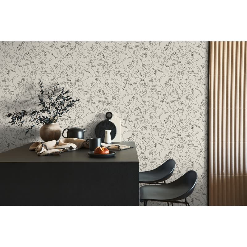 Weiß Menschen-Design Vliestapete - Pintwalls III Kollektion (KG-176963)