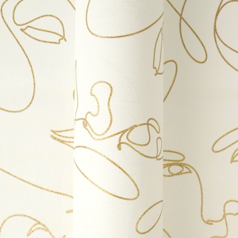 Stilvolle Menschen-Tapete Weiß mit Gold aus Pintwalls III (KG-176964)