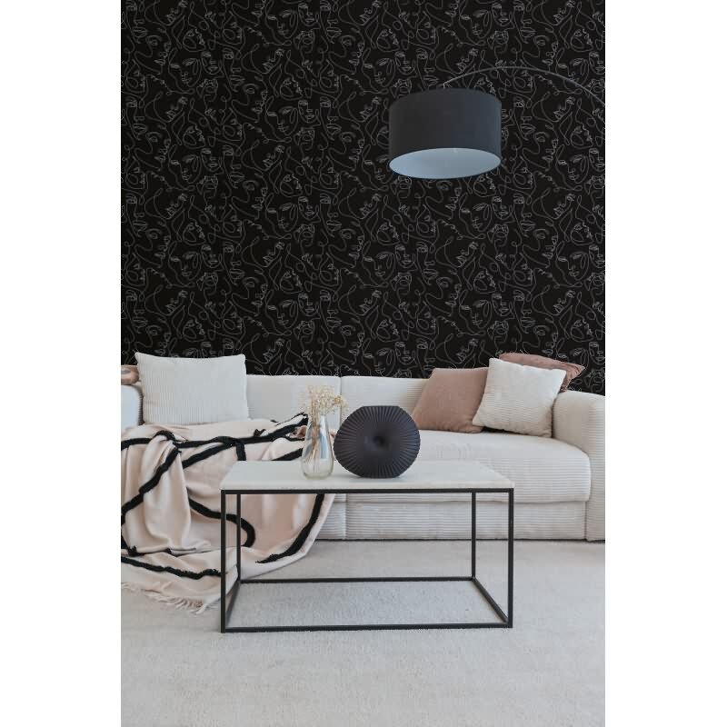 Schwarz Menschen-Design Vliestapete - Pintwalls III Kollektion (KG-176965)