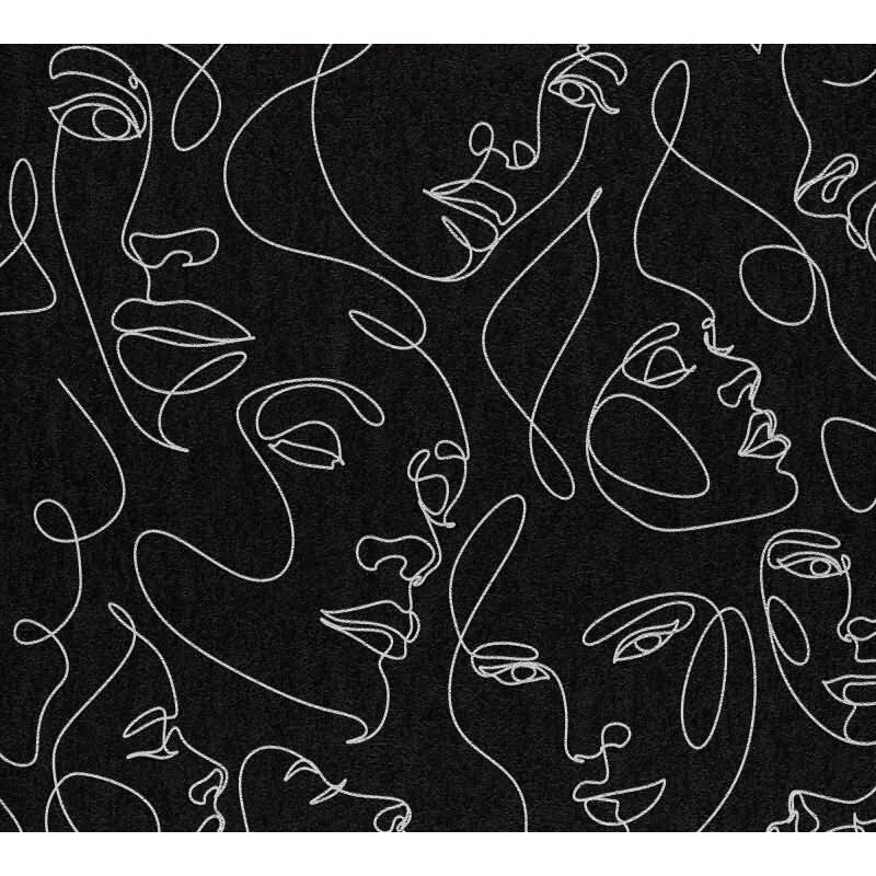 Schwarz Menschen-Design Vliestapete - Pintwalls III Kollektion (KG-176965)