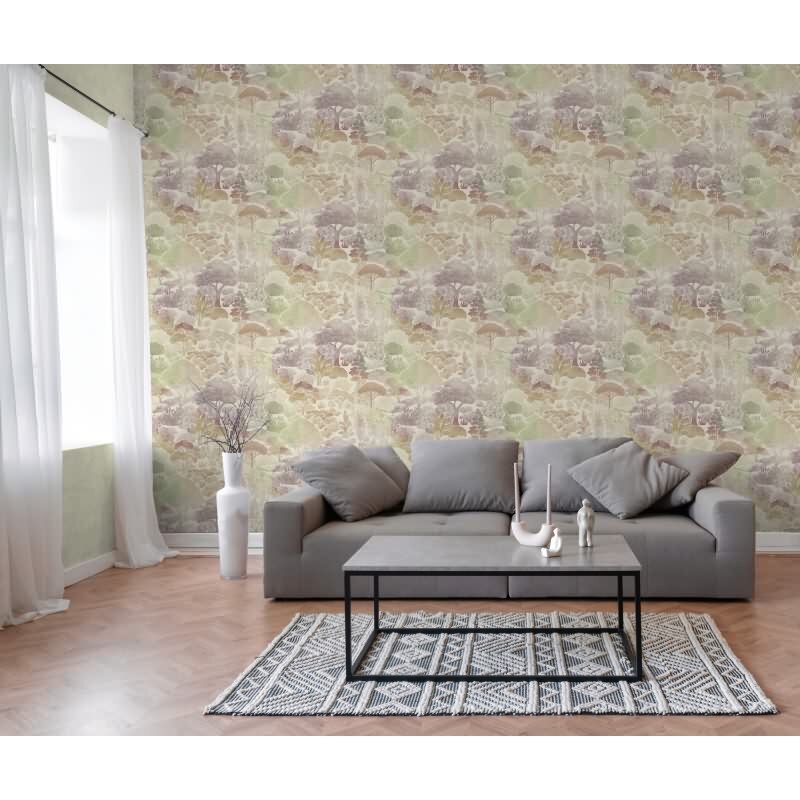 Elegante Vliestapete Beige-Bäume & Wald - Exklusiv Pintwalls III (KG-176967)