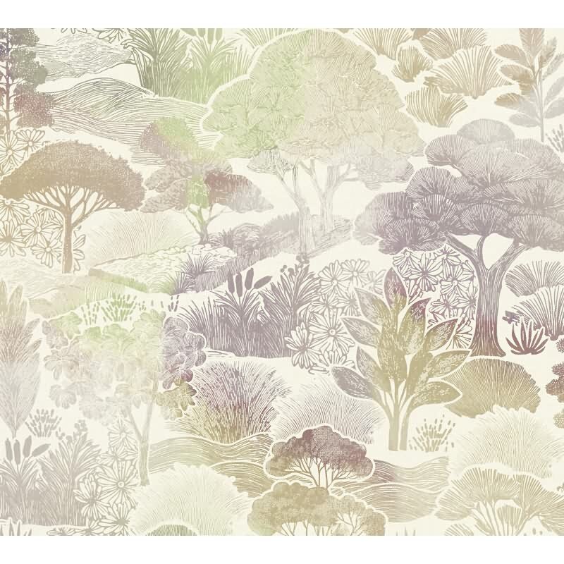Elegante Vliestapete Beige-Bäume & Wald - Exklusiv Pintwalls III (KG-176967)