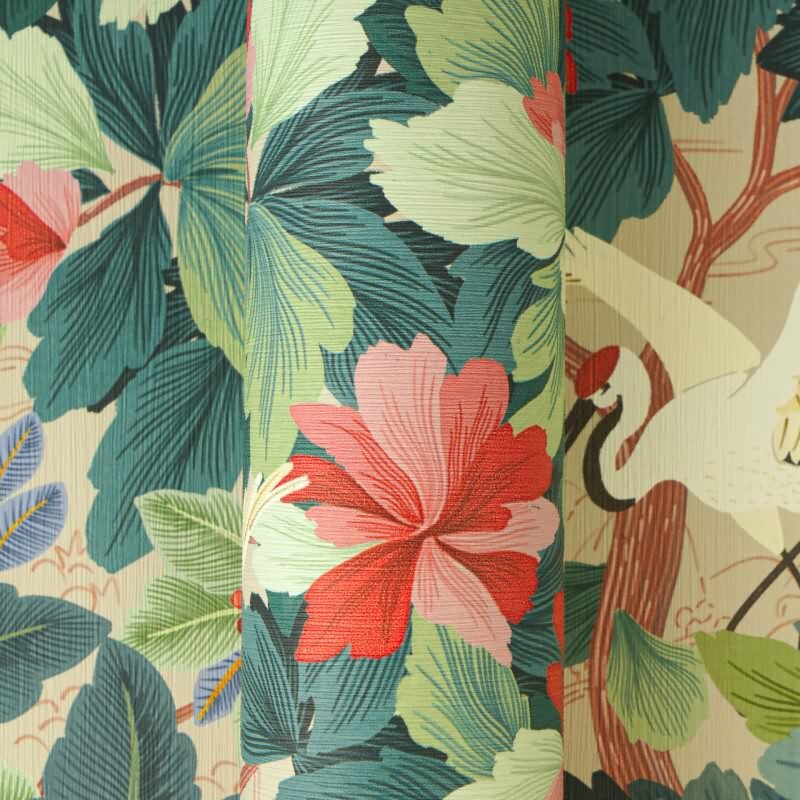 Edle Vliestapete mit Blätter & Zweige in Beige & Grün (Pintwalls III) (KG-176970)