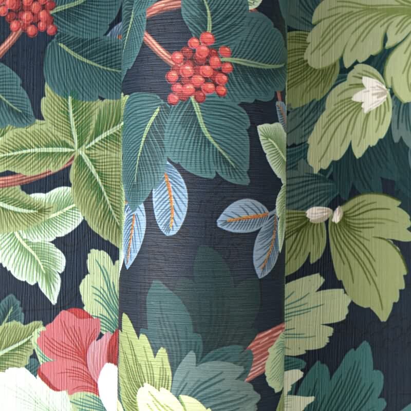 Premium Vliestapete Blätter & Zweige Blau mit Grün - Pintwalls III (KG-176971)