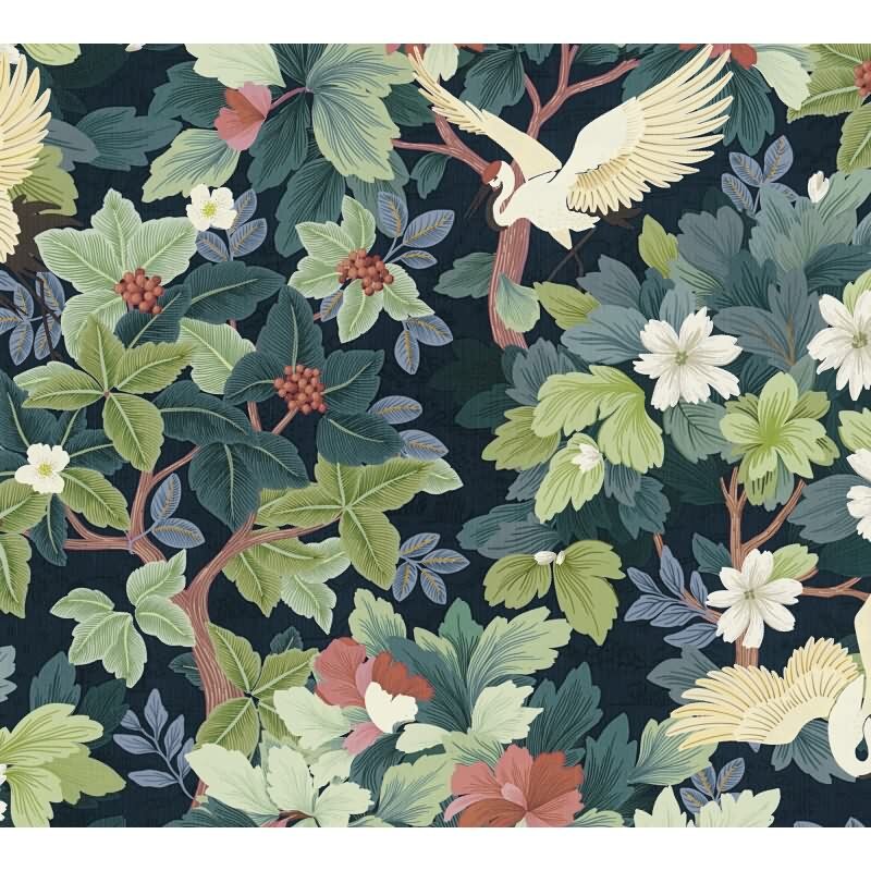 Premium Vliestapete Blätter & Zweige Blau mit Grün - Pintwalls III (KG-176971)