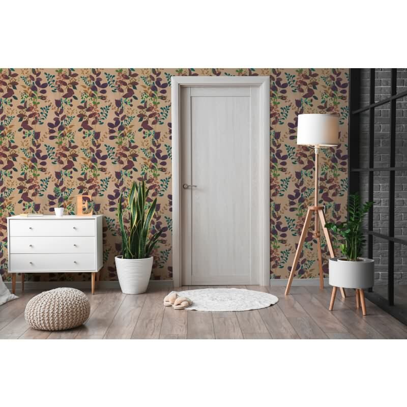 Braun Blätter & Zweige-Design Vliestapete - Pintwalls III Kollektion (KG-176976)